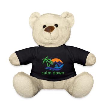 Relaxation and relaxation. Just Calm Down - Teddy Bear - black - Front