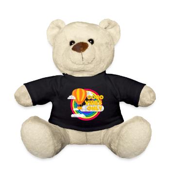 Balloon & Rainbow (Good Vibes) - Teddy Bear - black - Front