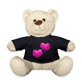 Coeurs Amour Amoureux Mariage - Nounours - noir - Devant