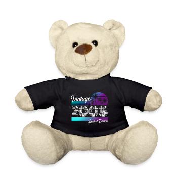 Millésime 2006 Rétro Millésime 2006 Anniversaire - Nounours - noir - Devant