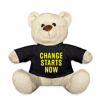 change starts now - Teddy Bear - black - Front
