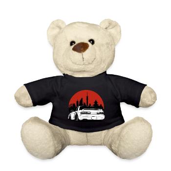 Silhouette ville soleil cadeau JDM Motorsport - Nounours - noir - Devant