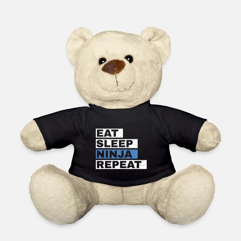 Ninja Warrior - Eat Sleep Ninja Repeat - Teddy - Schwarz