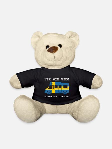 Schweden camper Flagge Spruch Urlaub Reise Lustig - Teddy - Schwarz