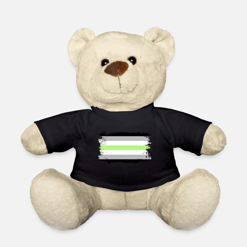 Agender Pride Flag - Teddy Bear - black
