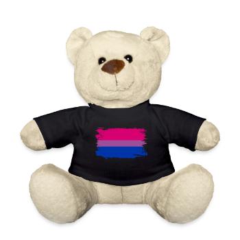 Drapeau de la fierté bisexuelle - Nounours - noir - Devant