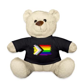 Progress Pride 2023 Flag - Teddy Bear - black - Front