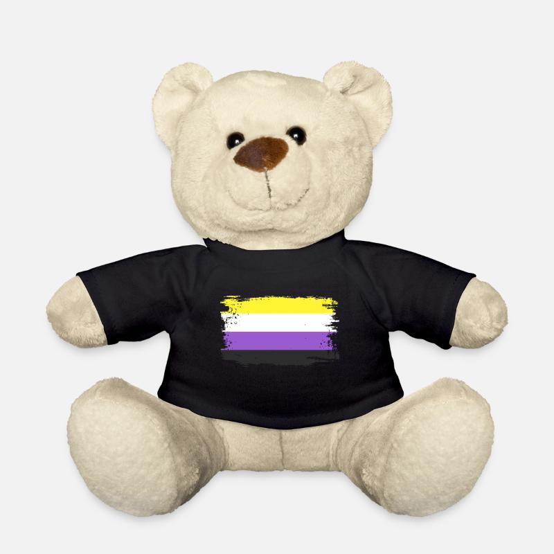Nicht-binäre Pride-Flagge - Teddy - Schwarz
