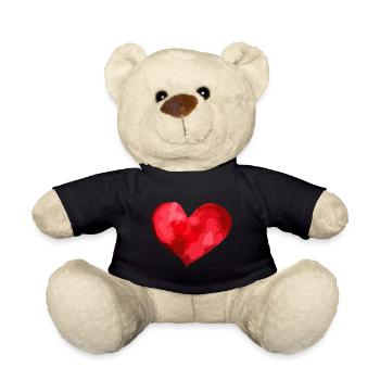 Heart Love In Love - Teddy Bear - black - Front