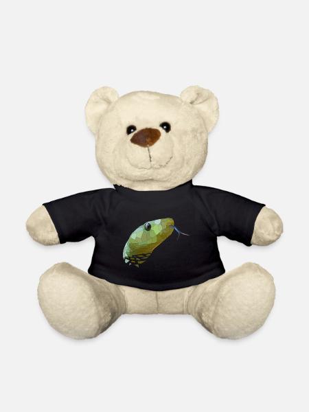 Schlange geometrisch Low Poly - Teddy - Schwarz
