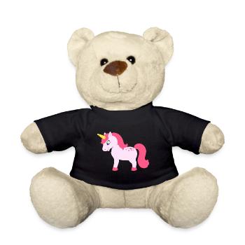 Licorne - licorne - Nounours - noir - Devant