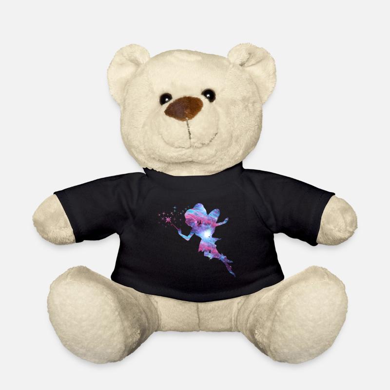 Fee Silhouette gute Fee Elfe Geschenk Märchen - Teddy - Schwarz