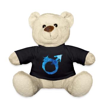 Symbol Männer Macho Farbklecks Geschenk Baby malen - Teddy - Schwarz - Vorne