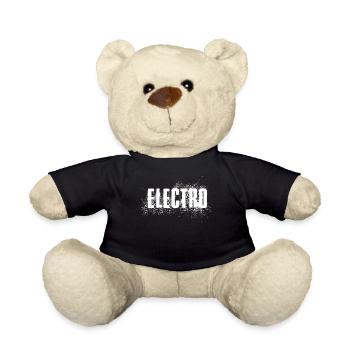Musik Electro Fetzt Geil Geschenkidee Modern - Teddy - Schwarz - Vorne