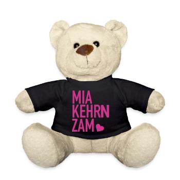 MIA KEHRN ZAM Spruch Bayern Hochzeit Poltern pink - Teddy - Schwarz - Vorne