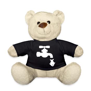 Tropfen Fisch Wasserhahn weiss - Teddy - Schwarz - Vorne