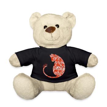 katze mit fahrrad e 231 - Teddy - Schwarz - Vorne