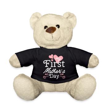 Mutter Tag Sprüche Eltern Anerkennung Geschenk - Teddy - Schwarz - Vorne