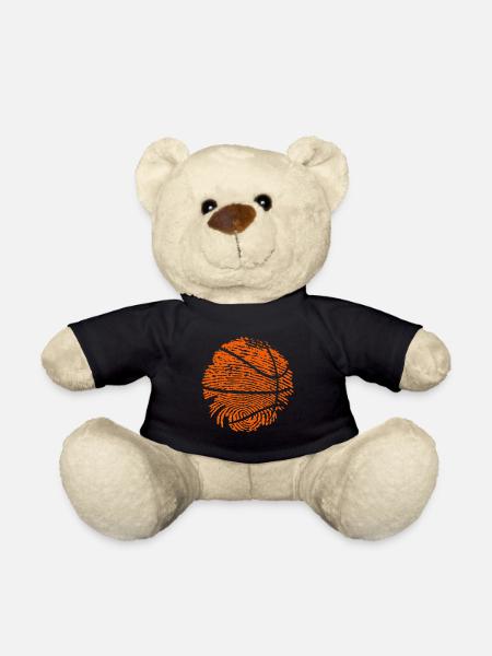 Basketball fingerprint ball - Teddy Bear - black