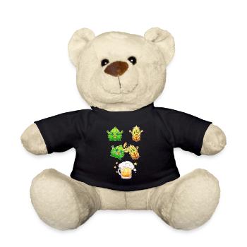 Wiesen Outfit Bier Fusion Hopfen Malz - Teddy - Schwarz - Vorne