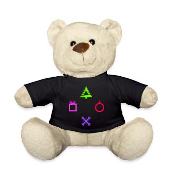 Gamer Console Buttons - Christmas Edition - Teddy Bear - black - Front