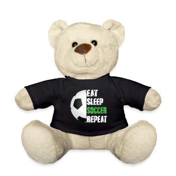 Eat Sleep Soccer Repeat - Teddy Bear - black - Front