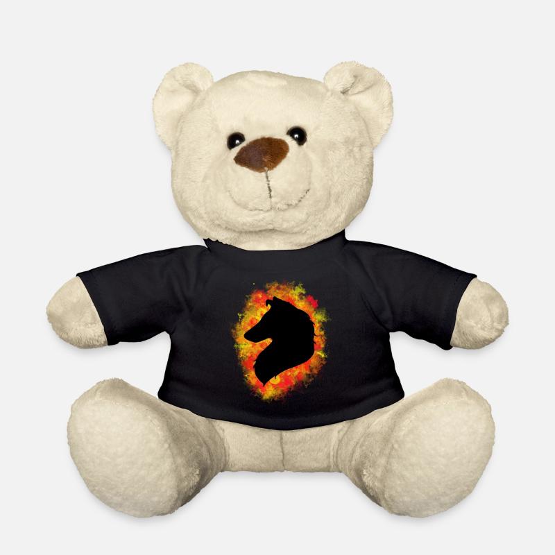 Collie Langhaar Silhouette - Teddy - Schwarz
