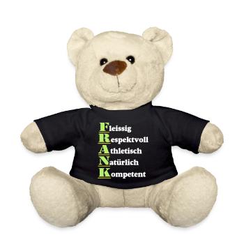 Frank , Vorname,Namensschild,Name,Fun Shirt (25) - Teddy - Schwarz - Vorne