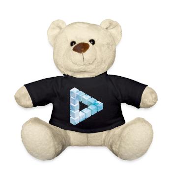 Eisblock Muster Design - Teddy - Schwarz - Vorne