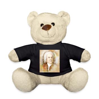 Johann Sebastian Bach dans un style aquarelle - Nounours - noir - Devant