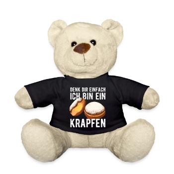 Krapfen Kostüm Krapfen Faschingskostüm - Teddy - Schwarz - Vorne