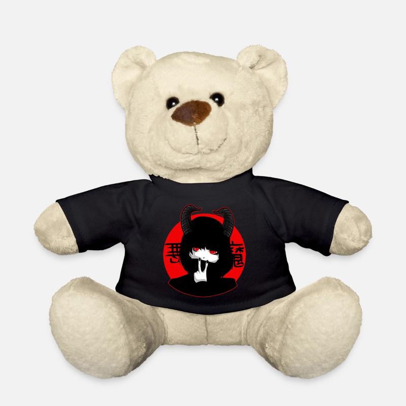 Kawaii Anime Nu Goth Style Occult Punk Emo - Teddy Bear - black