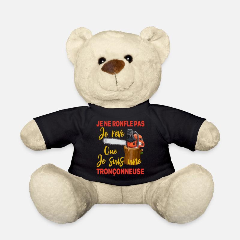 Ich bin nicht schnarchen, ich träume Kettensäge - Teddy - Schwarz