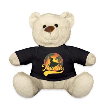 Hawaï Surfer Girl in Sunset - Nounours - noir - Devant