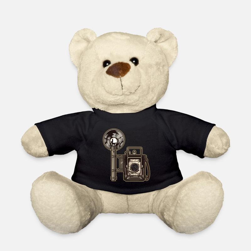 Retro Analog Kamera mit Blitz Fotografie - Teddy - Schwarz
