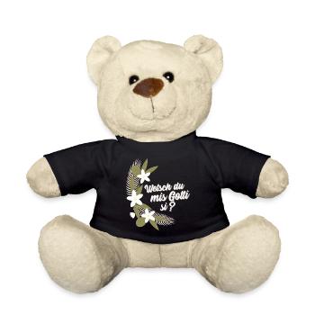 Wetsch du mis Gotti fragen Patentante fragen - Teddy - Schwarz - Vorne