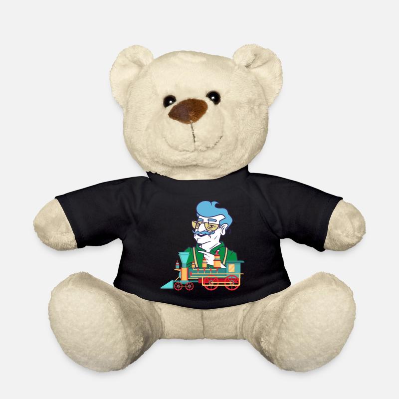 Model railway Grandpa Train Railway conductor - Teddy Bear - black