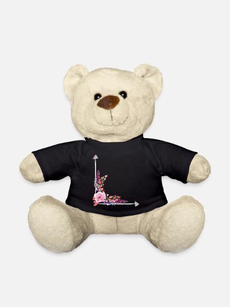 Flowers - Teddy Bear - black