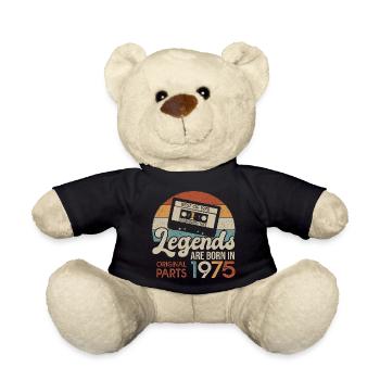 Legends Casette 1975 48 Year Anniversary Gift - Teddy Bear - black - Front