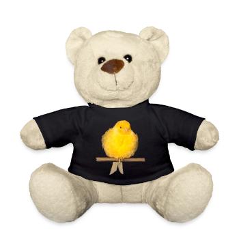 niedlicher Kanarienvogel mit gelben Federn - Teddy - Schwarz - Vorne