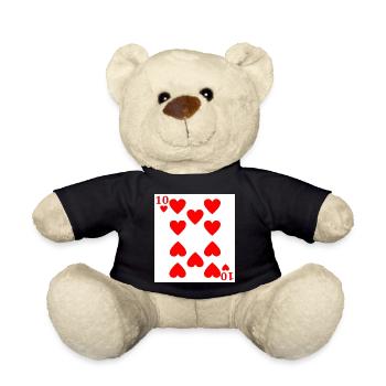 10 of Hearts 2 - Teddy Bear - black - Front