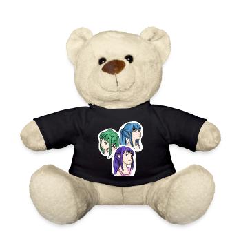 The triplets 💚💜💙 - Teddy Bear - black - Front