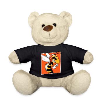 Hornet halftone Biene Wespe Pop Art Comic Style - Teddy - Schwarz - Vorne