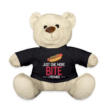 Hot Dog Love Hot Dog Saucisse Cadeau Ketchup - Nounours - noir - Devant
