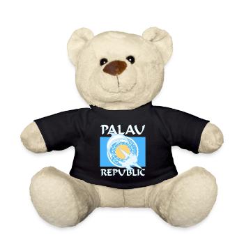 Hammerhai und Delfin Flagge Palaus - Teddy - Schwarz - Vorne