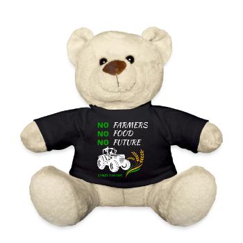 No Farmers No Food No Future - stands together - Teddy Bear - black - Front