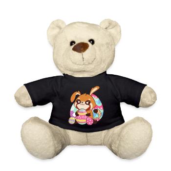 Osterhase Roter Panda - Teddy - Schwarz - Vorne