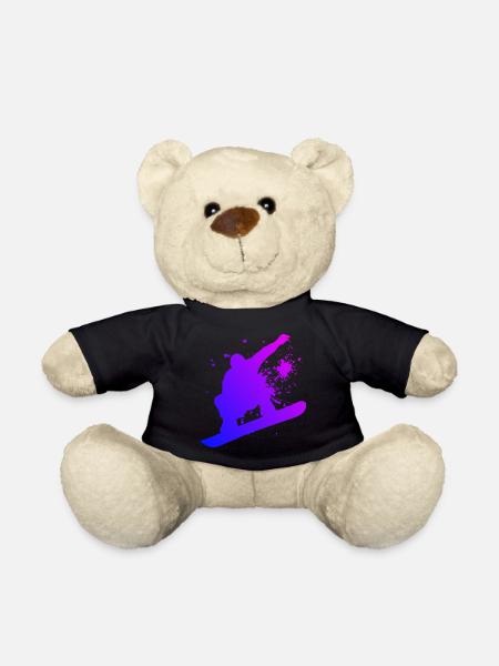 Men's Winter Sports Women's Snowboarding Snowboard - Teddy Bear - black