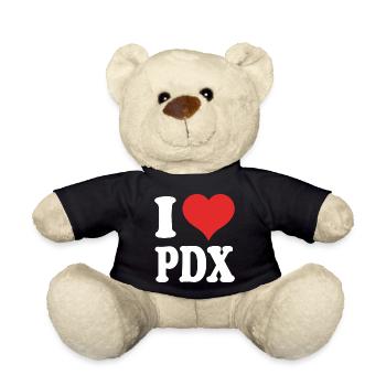 I Love Portland - Teddy Bear - black - Front