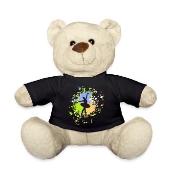 Dance Ballet Color Splash - Teddy Bear - black - Front